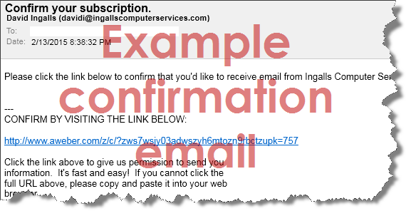 sample confirmation email